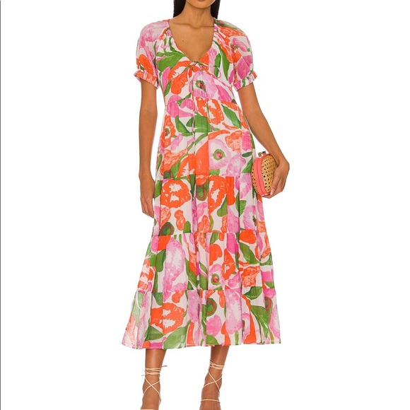 Banjanan Norma Dress XS Euphoric Bloom Vivid - Picture 3 of 7